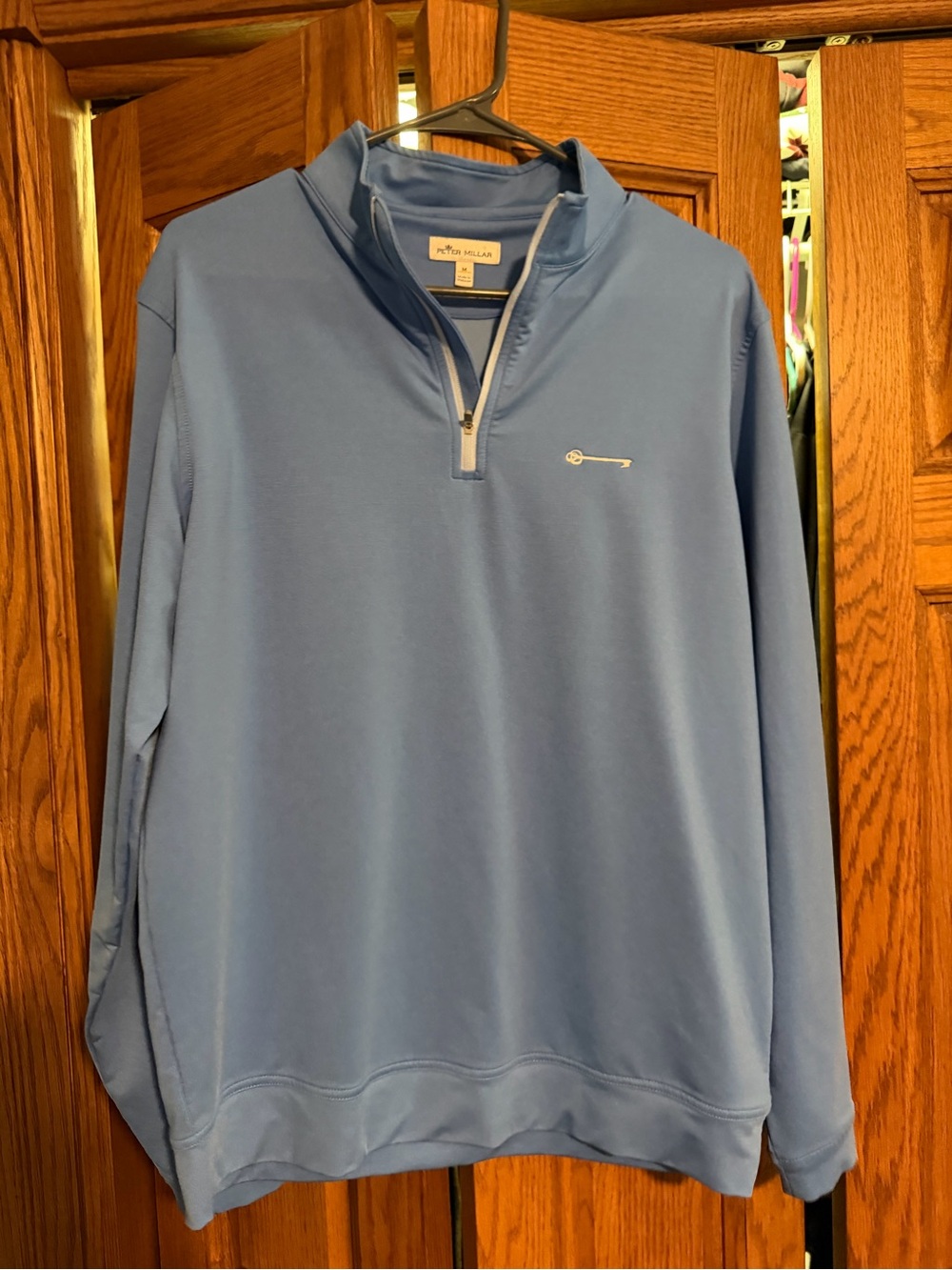 Peter Millar Sky Blue Quarter-Zip Pullover size M